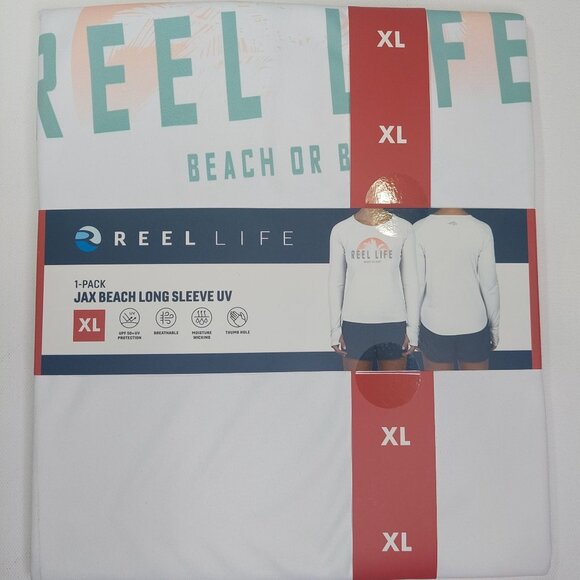 Reel Life Women's Jax Beach Long Sleeve UV Shirt XL W/ Thumbholes - Picture 7 of 7